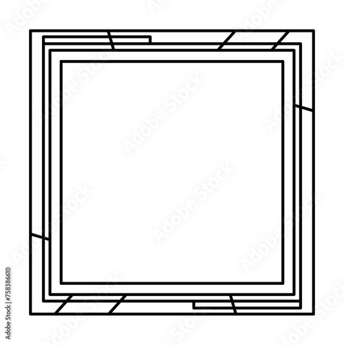 Outline Frame Border Rectangle Abstract Vector  © Ibnu