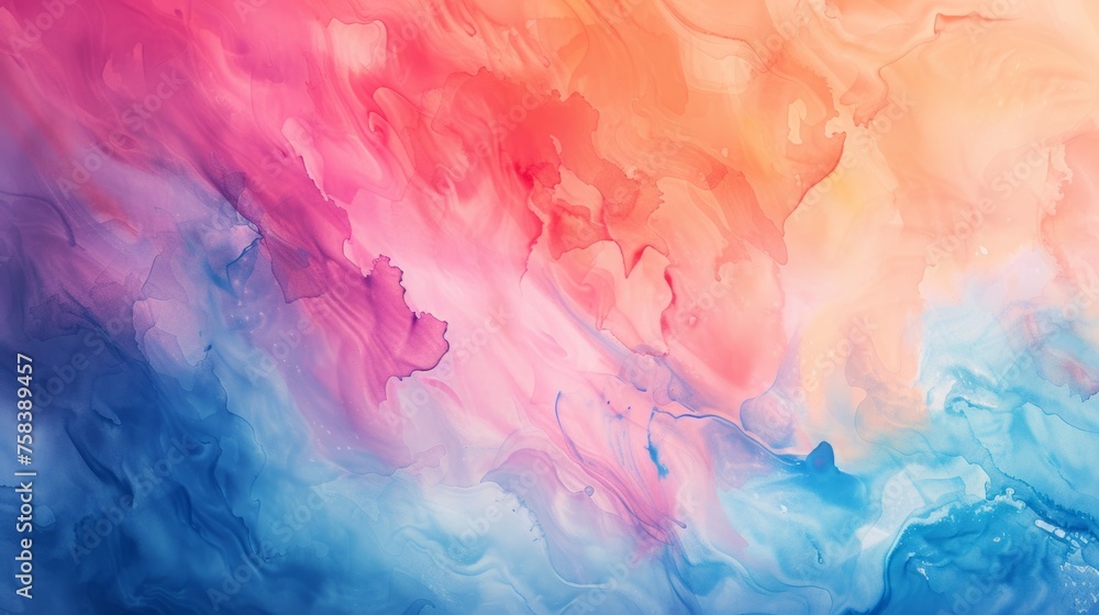 Watercolor Dreamscape: Vibrant Texture of Watercolor Stroke with Dynamic Details