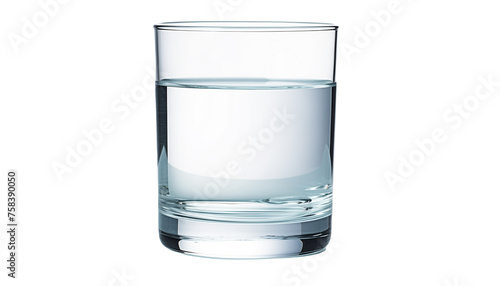 Clear Glass of Water, Transparent Background, Healthy Drink Concept