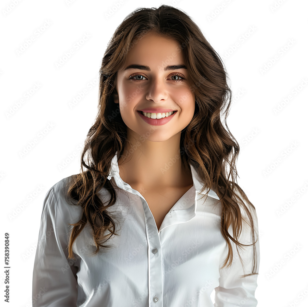 beautiful young female office worker looking at the camera happy to achieve her goals beautiful young female office worker looking at the camera happy to achieve her goals