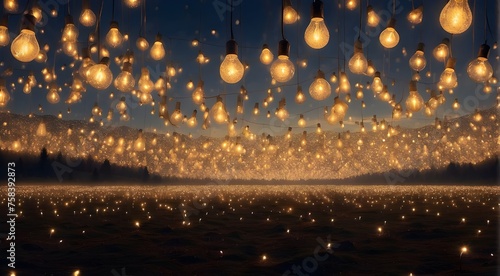 Millions of lightbulbs shining in the sky