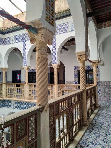 An inside look at the Palais des Rais with its various old pavilions and corridors in Algiers. Algeria  © Hocineharoun