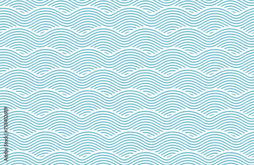 Seamless background with wave pattern © Northern Owl