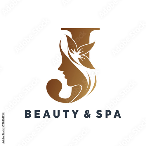 Vector letter j logo design for beauty with creative style