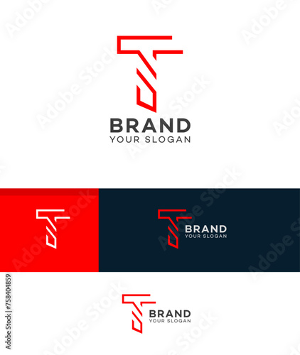 T letter logo Icon Brand Identity Sign Symbol Template 