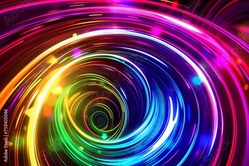 abstract background with colorful circles. Generative AI