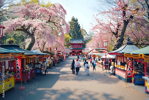 japanese cherry blossom. Generative AI