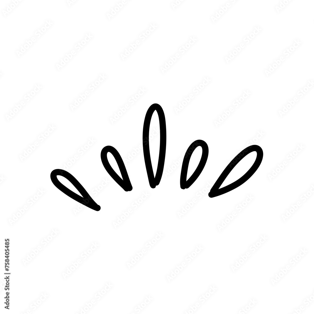 Hand drawn pop surprise line frame for title headline Hand drawn pop surprise line frame for title headline