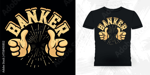Funny Loan Officer Retro Vintage Banker T-shirt Design
