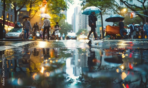 An urban street after a sud...