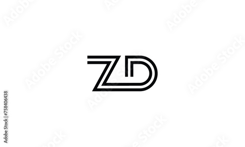 ZD, DZ, Z, D, Abstract Letters Logo monogram © art.creater786