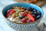 Instagram-Worthy Muesli Bowl, colorful, nuts, seeds, berries