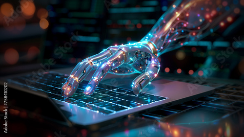 Artificial Intelligence AI Robot Hand Information Technology Business Information Network
