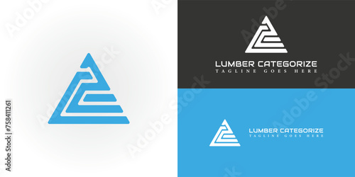 Letters LC or CL unique logo design with step formation real estate business icon in blue color isolated in multiple backgrounds applied for technology energy industry logo design inspiration template