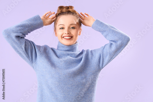 Happy beautiful young woman...