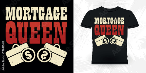 Funny Loan Officer Retro Vintage Banker T-shirt Design