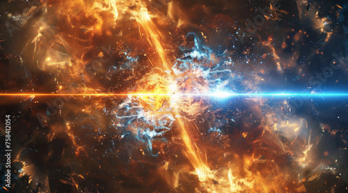 Space after the big bang 3d illustration of space photo