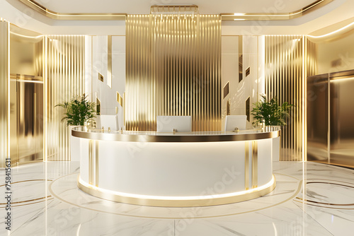 modern and luxurious hotel lobby photo