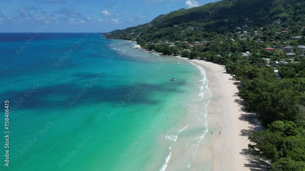 Anse Cocs beach, La Digue Seychelles, tropical beach during a luxury vacation in Seychelles. Tropical beach Anse Cocs beach, La Digue, Praslin, Mahe Seychelles with turqouse colored ocean Anse Cocs beach, La Digue Seychelles, tropical beach during a luxury vacation in Seychelles. Tropical beach Anse Cocs beach, La Digue, Praslin, Mahe Seychelles with turqouse colored ocean