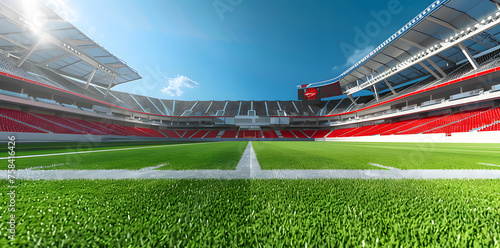 field view of an empty modern soccer stadium © Jannik
