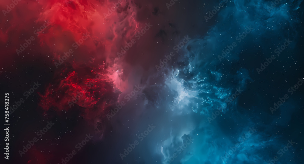 abstract red and blue gradient space nebula wallpaper