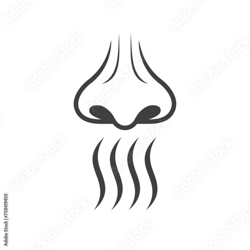 illustration of pungent smell, smell icon, vector art.