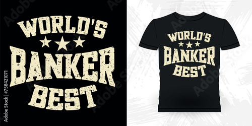 Funny Loan Officer Retro Vintage Banker T-shirt Design