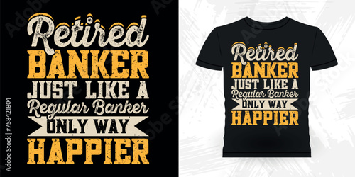 Funny Loan Officer Retro Vintage Banker T-shirt Design