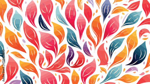 Vector seamless abstract hand-drawn pattern flat ve