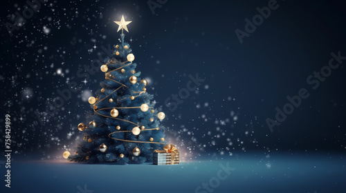 Wallpaper Mural Technology sense Christmas tree, New Year and Christmas background material Torontodigital.ca
