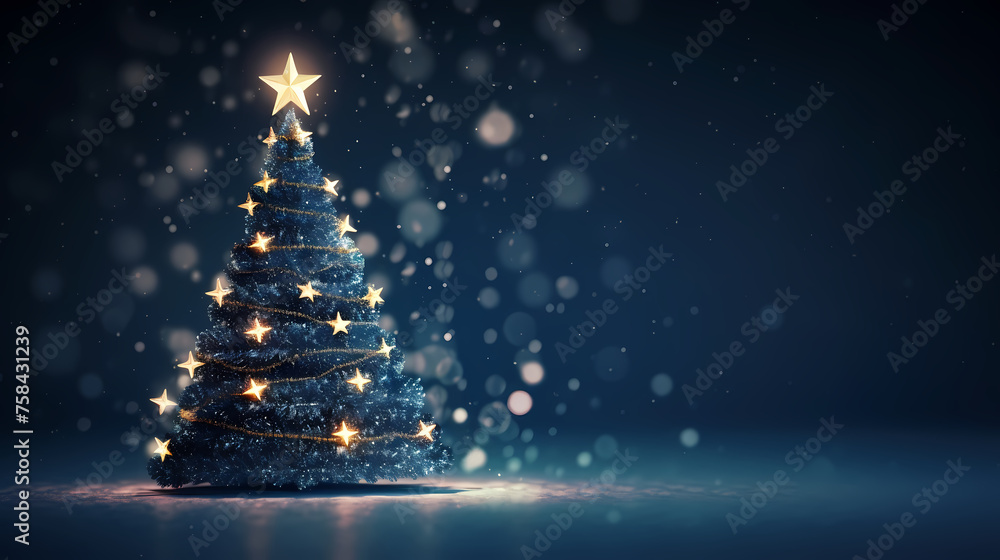 Technology sense Christmas tree, New Year and Christmas background material Technology sense Christmas tree, New Year and Christmas background material