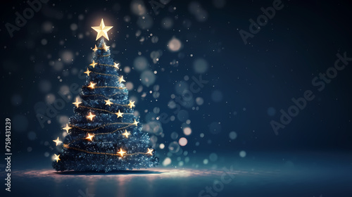 Technology sense Christmas tree, New Year and Christmas background material
