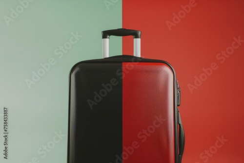 Luggage, light green, clear lines, product lens,