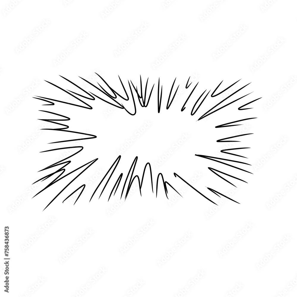 Obraz premium Burst line vector icon