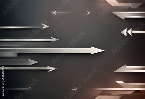 Grey tech abstract corporate arrows background stock illustration