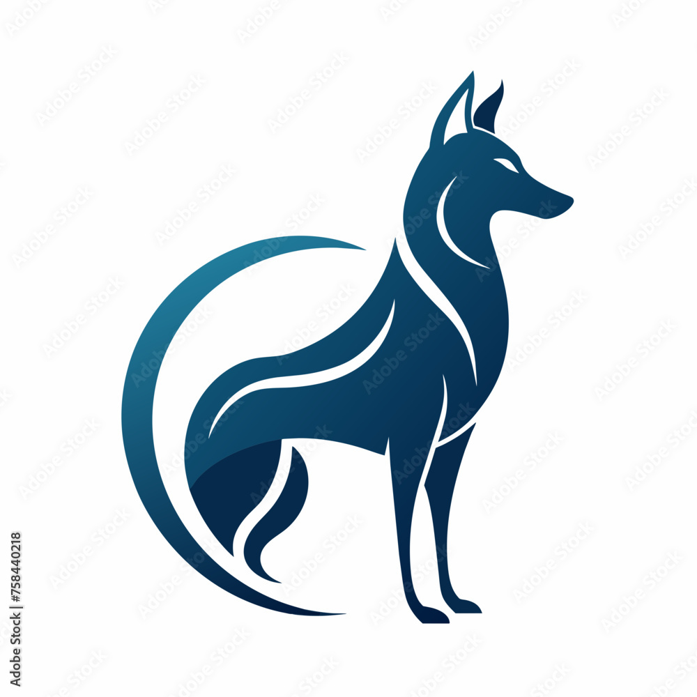 Minimalistic Style Stylized Dog Logo
