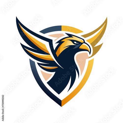 Minimalistic Style Stylized Eagle Logo