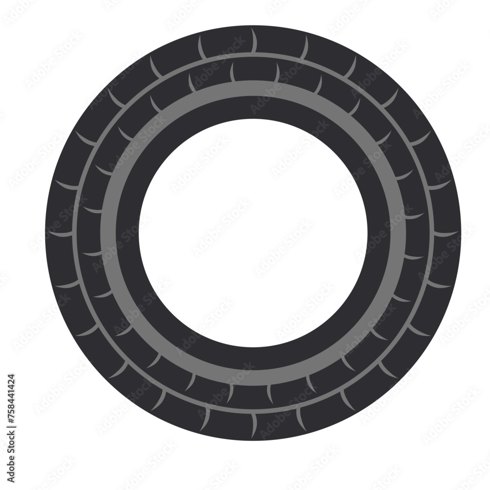 Black vehicle tires vector Black vehicle tires vector