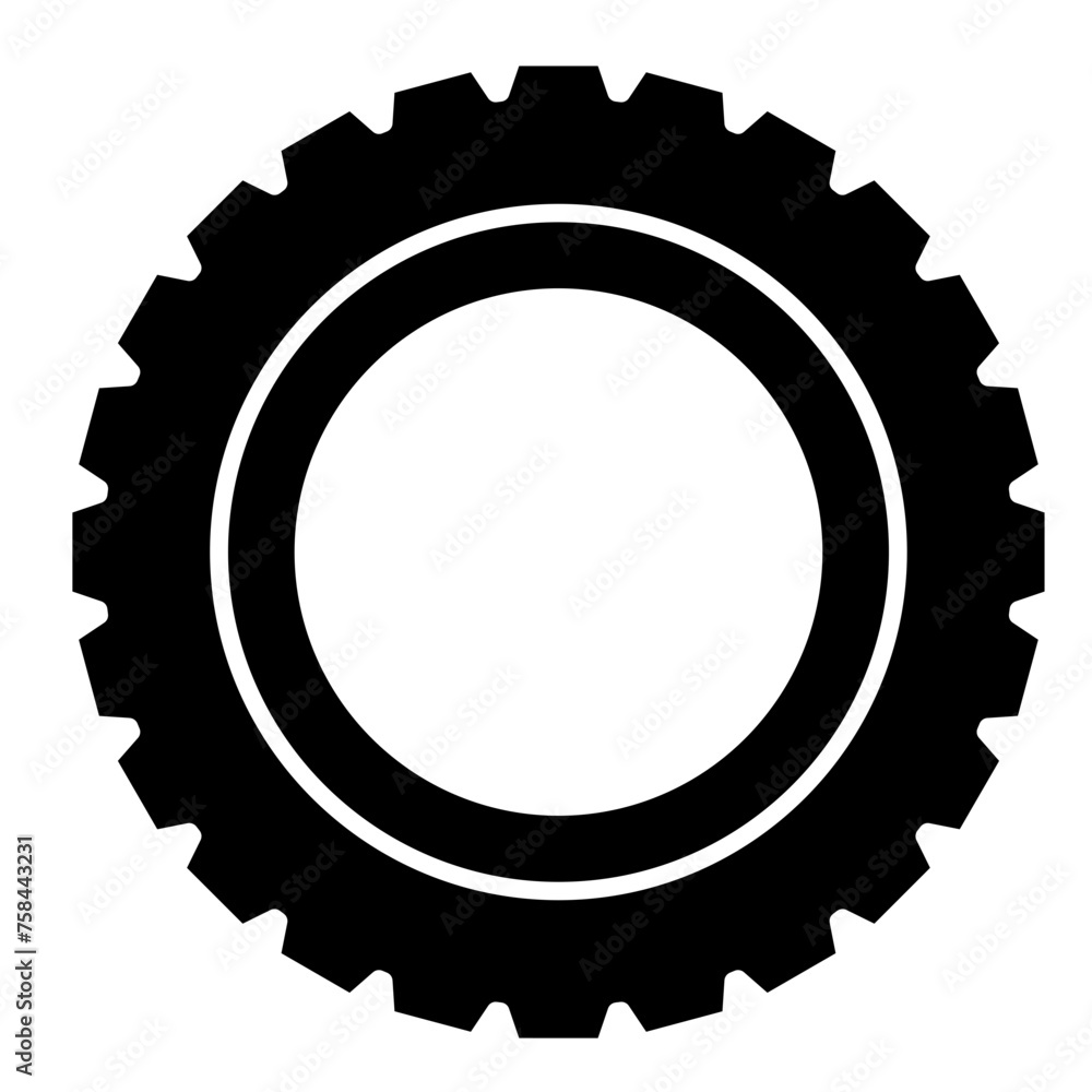Black vehicle tires vector