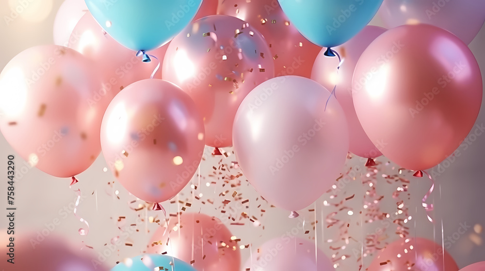 Balloon party with lots of colors Balloon party with lots of colors