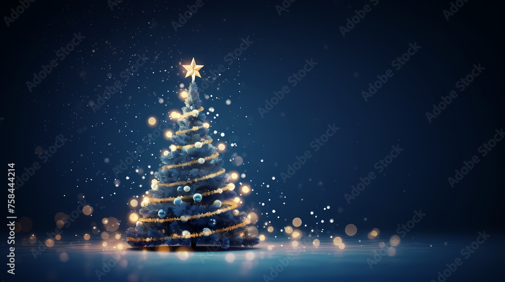 Beautiful Christmas tree, abstract bokeh background Beautiful Christmas tree, abstract bokeh background