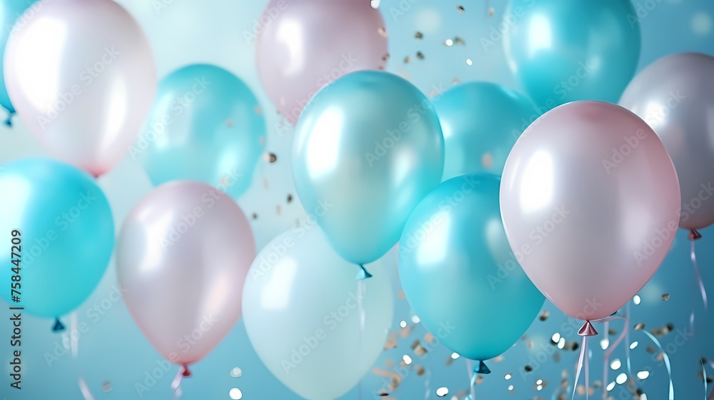 Birthday party balloons, colorful balloons background Birthday party balloons, colorful balloons background
