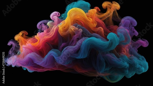 Abstract colorful background with smoke  Background with smoke  colorful 3d smoke wallpaper  colorful smoke and cloud wallpaper  colorful smoke on a black background 
