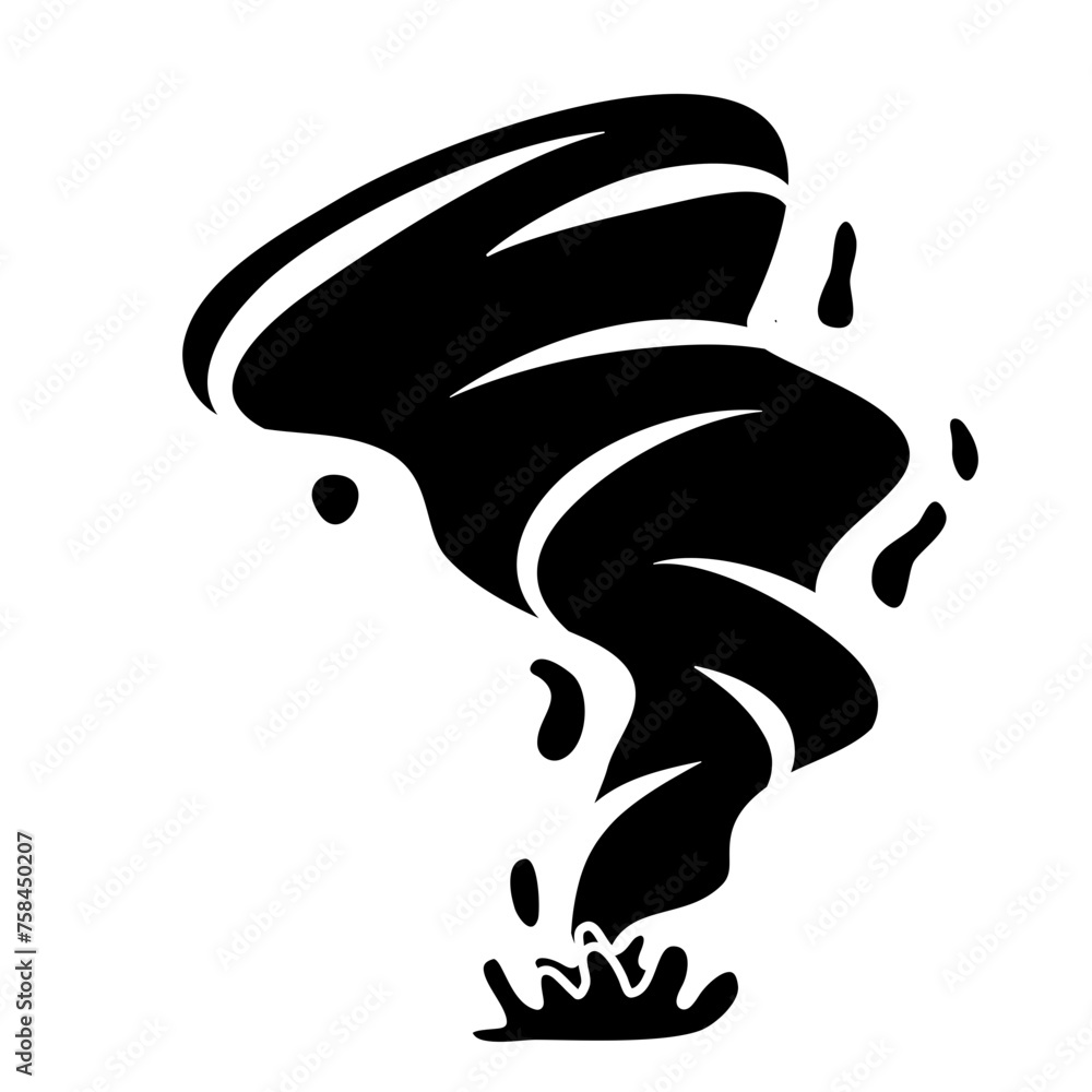 Naklejka premium Water hurricane tornado vector