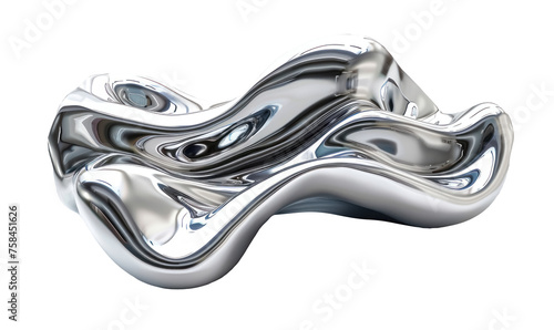Wallpaper Mural abstract silver fluid art isolated on transparent background  Torontodigital.ca