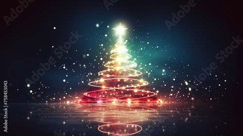 Christmas tree, New Year and Christmas background material