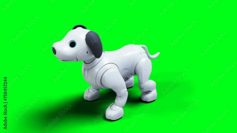 small funny robotic smart dog, pet. Green screen isolate. small funny robotic smart dog, pet. Green screen isolate.