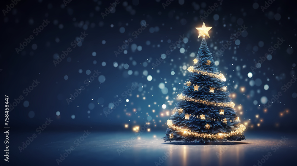 Christmas tree, New Year and Christmas background material Christmas tree, New Year and Christmas background material