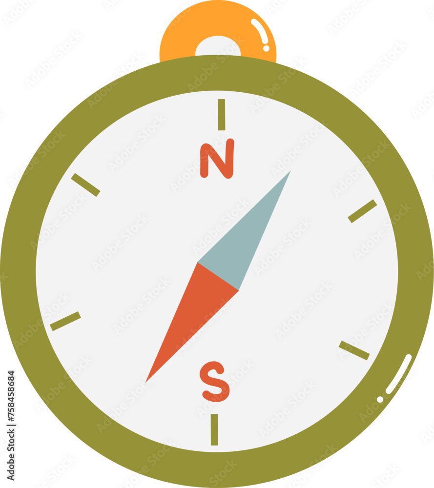Compass travel illustration