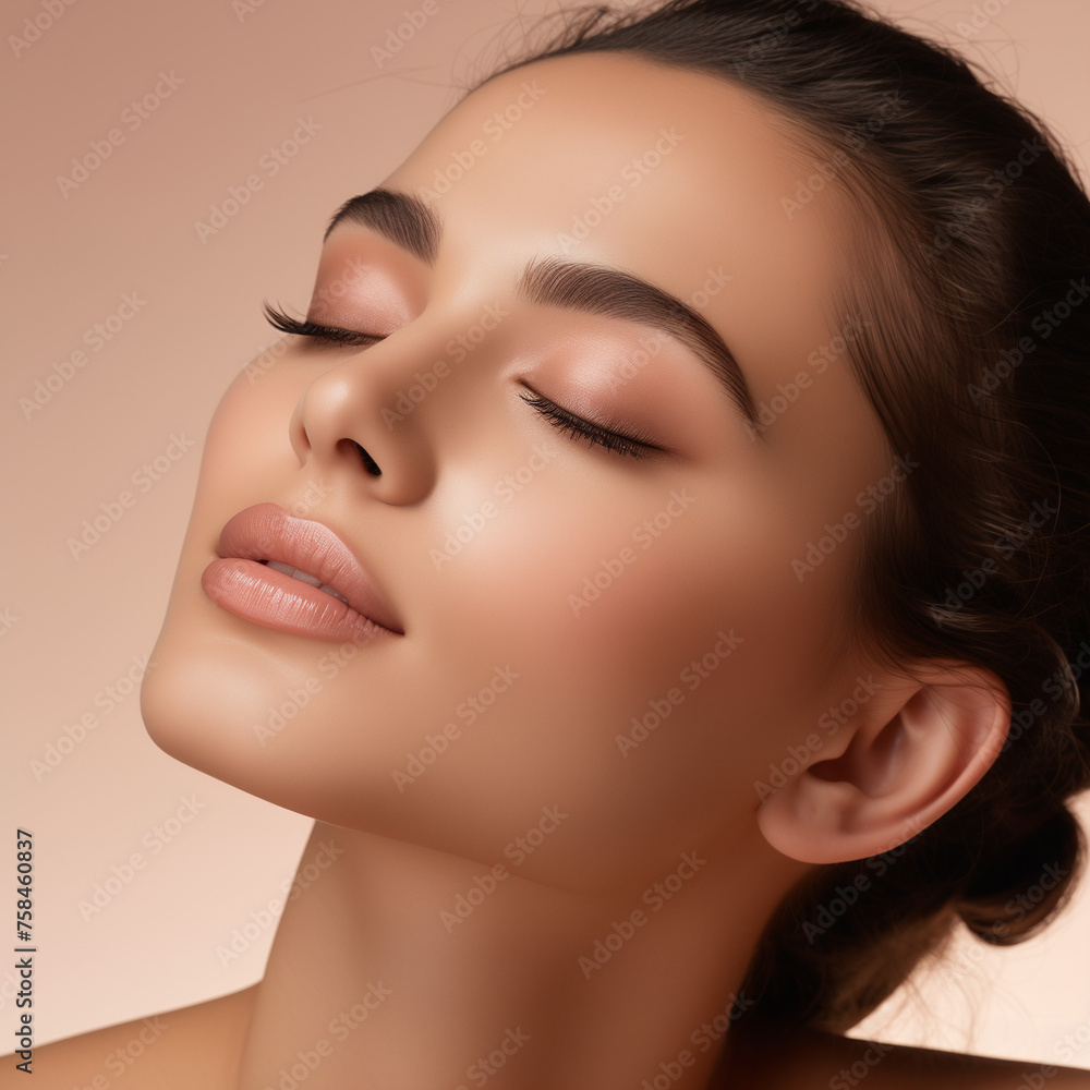 portrait of woman with perfect skin portrait of woman with perfect skin